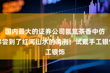 国内最大的证券公司氤氲茶香中仿佛尝到了红河山水的清冽；试戴手工银饰